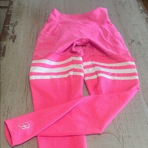 Bombshell Sportswear Hot Pink Active Top with Logo and Rutched butt